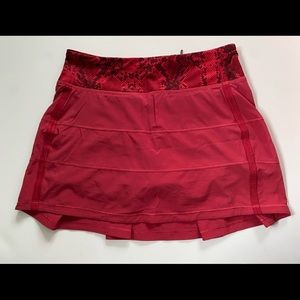 Lululemon Red Tennis Skirt